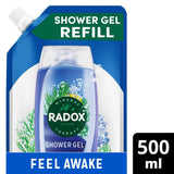 Radox Feel Awake Shower Gel Body Wash Refill Pouch 500ml