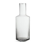 Habitat Wide Ribbed Clear Glass Carafe