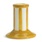 Habitat Ceramic Stripe Taper Candle Holder - Mustard