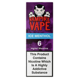 Vampire Vape Liquid Refill Ice Menthol 6mg