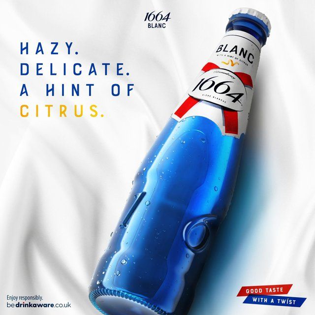 1664 Blanc Premium Lager Beer Bottles   4 x 330ml - McGrocer