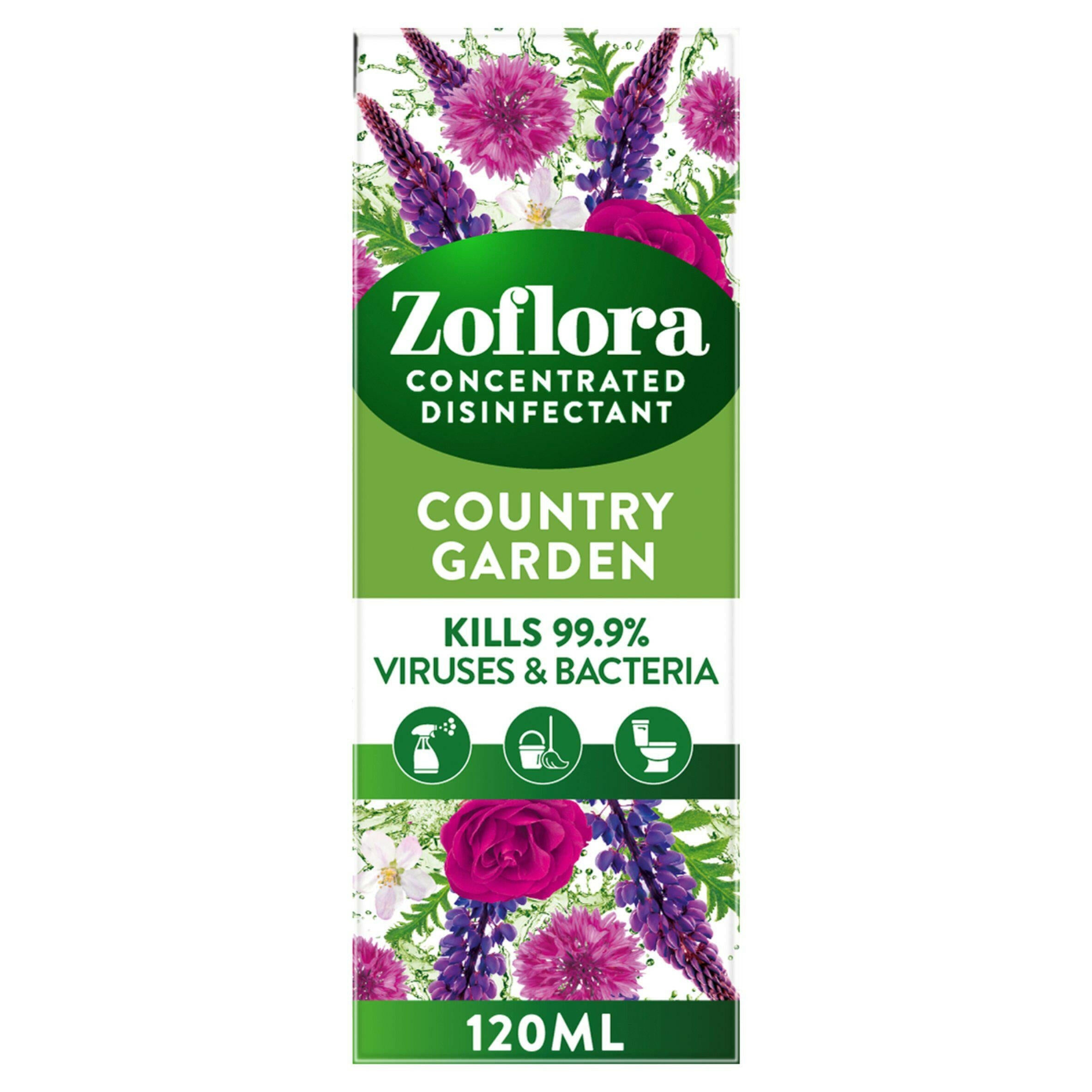 Zoflora 3 in 1 Action Concentrated Disinfectant Country Garden 120ml GOODS Sainsburys   