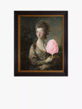 Brookpace Lascelles „Zuckerwatten-Dame“, gerahmter Leinwanddruck, 61 x 51 cm, Rosa/Mehrfarbig