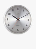 Acctim Klar Analogue Non Ticking Sweep Quartz Wall Clock 40Cm Silver