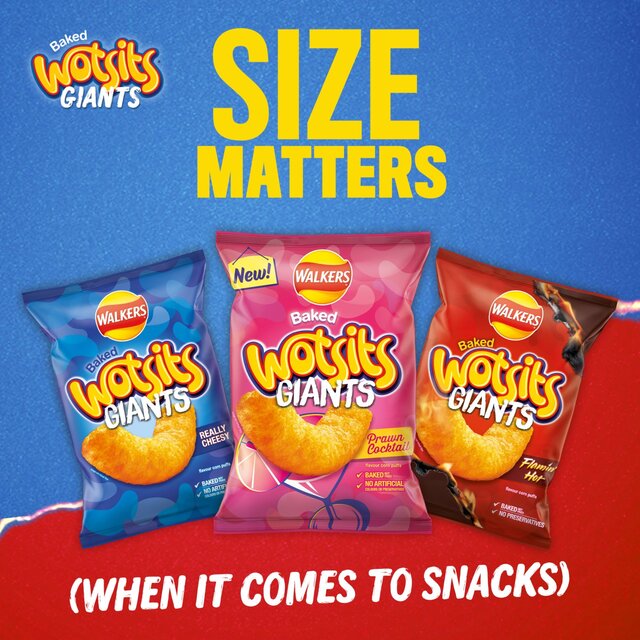 Walkers Wotsits Giants Prawn Cocktail Sharing Bag Snacks   105g - McGrocer