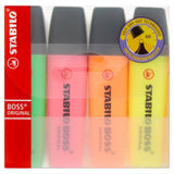 STABILO BOSS ORIGINAL Textmarker-Etui mit 4 verschiedenen Farben, 4 Stück pro Packung