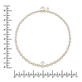 5-9mm Cultured Freshwater Pearl and Gold Bead Graduated Necklace, 14ct Yellow Gold - McGrocer