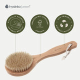 Hydrea London Classic Short Handle Body Brush with Natural Bristle