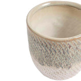 MS Medium Glazed Textured Ceramic Planter One Size White