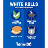 Warburtons Sliced White Sandwich Rolls