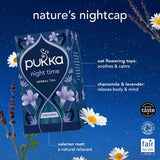 Pukka Organic Night Time Herbal Tea With Chamomile 20 Compostable Tea Bags