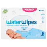 WaterWipes Baby Wipes Sensitive Newborn Plastic Free Wipes 540 Wipes    9 x 60 per pack GOODS M&S   