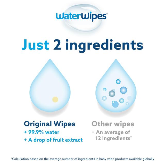 WaterWipes Baby Wipes Sensitive Newborn Plastic Free Wipes 540 Wipes    9 x 60 per pack GOODS M&S   