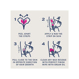 Veet Expert Wachsstreifen für Bikinizone und Achseln (sensitiv), 16 Stück pro Packung