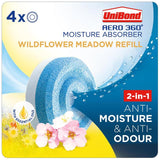 Unibond AERO 360 Feuchtigkeitsabsorber Wildblumen-Nachfülltabletten, 4 Stück pro Packung