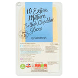 Sainsbury's Britischer extra reifer Cheddar-Käse in Scheiben, 240 g