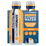 Wow Hydrate Electrolyte  Vitamin Water Orange 4 x 500ml