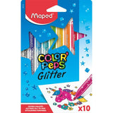 Maped Pack of 10 Colorpeps Glitter Felt Pens