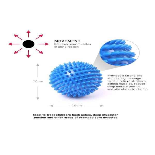 66fit Spiky Massage Ball x 10cm Hard - 10cm - McGrocer