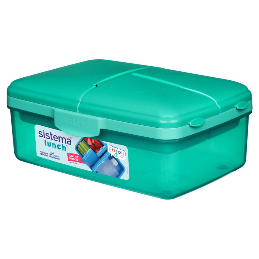 Sistema Slimline QuaddieLunch Box (Colours Vary) - McGrocer