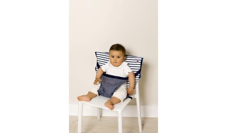 BabyToLove Travel Pocket Chair & Booster Seat - Blue Stripes - McGrocer