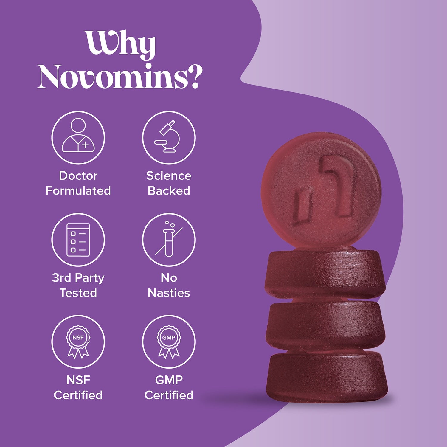 Novomins Night-Time 60 Gummies - 998246