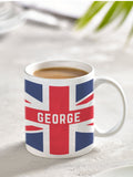 Personalisierter Union-Jack-Becher „Loveabode“ 