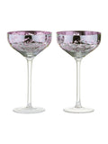 Artland Set of 2 Lilac Filigree Champagne Saucers