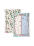 Cath Kidston Twin Flowers Teehandtücher, 100 % Baumwolle, 4er-Set 
