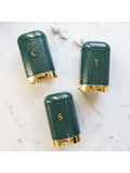 Kitchencraft Green Textured Geometric Tea Coffee Sugar Canisters Set