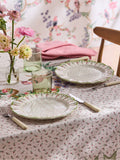 Cath Kidston 2er-Set cremefarbene Speiseteller mit Frühlingsvogelmotiv 