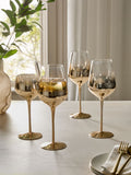 Set of 4 Gold Astrid Wine Glasses