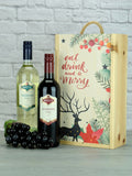 LeBonVin Sangiovese Trebbiano Weihnachtsgeschenkbox aus Holz