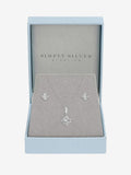 Simply Silver 925 Sterling Silber Poliertes Kleeblatt-Set mit Diamantschliff Geschenkbox 