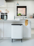 Brabantia White Bo Touch Bin 2 x 30L