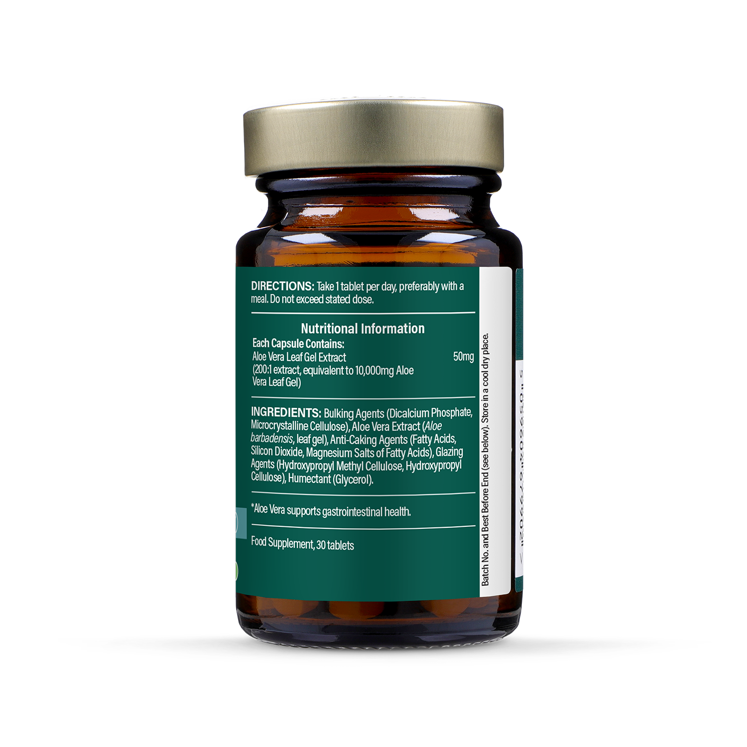 Holland & Barrett High Strength Aloe Vera 10,000mg 30 Tablets - 998959