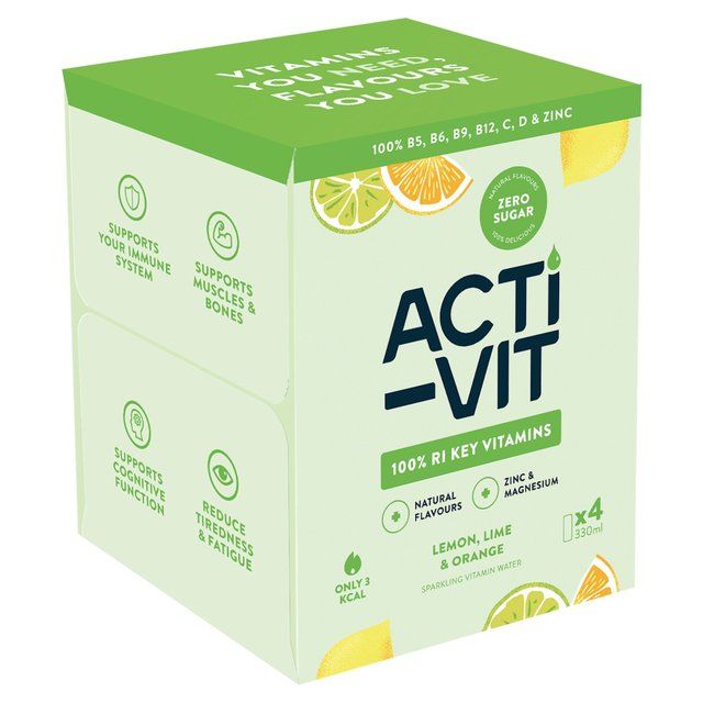 ACTI-VIT Multipack Lemon Lime & Orange   4 x 330ml - McGrocer