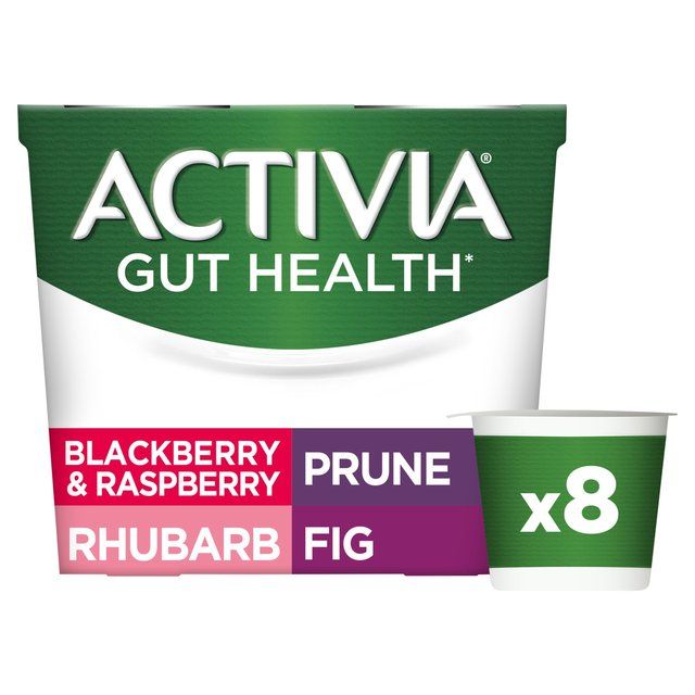 Activia Rhubarb Prune Fig Blackberry & Raspberry Multipack Fruit Yoghurt    8 x 115g - McGrocer