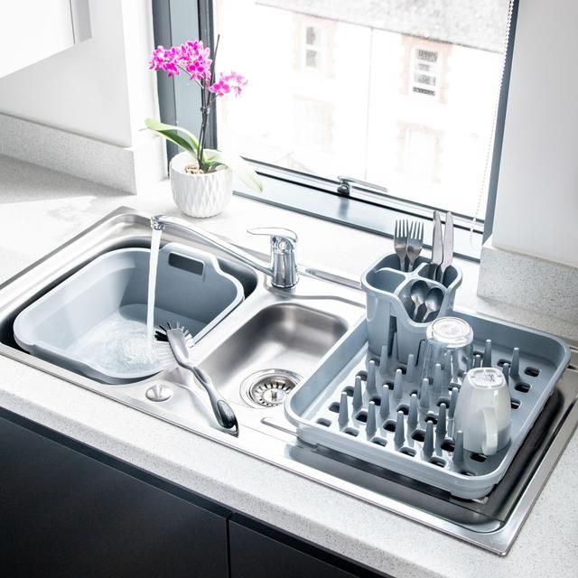 Addis 100% Recycled Draining Rack Light Grey - McGrocer