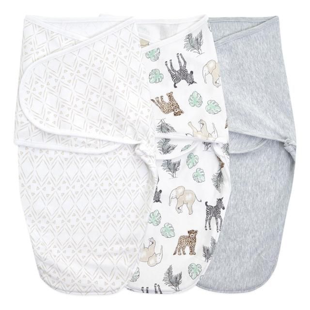 Aden+Anais essentials easy swaddle wrap 1.0 TOG 3 pack toile (0-3months)   3 per pack - McGrocer
