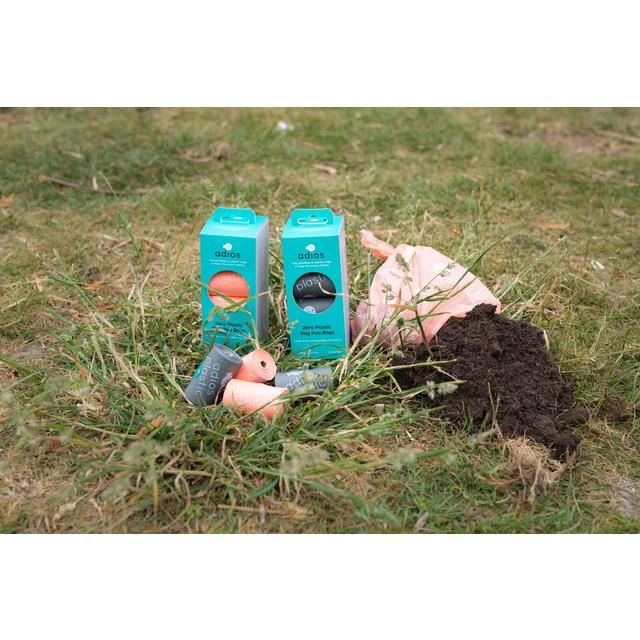 Adios Compostable & Biodegradable Dog Poo Bags - Grey    60 per pack - McGrocer