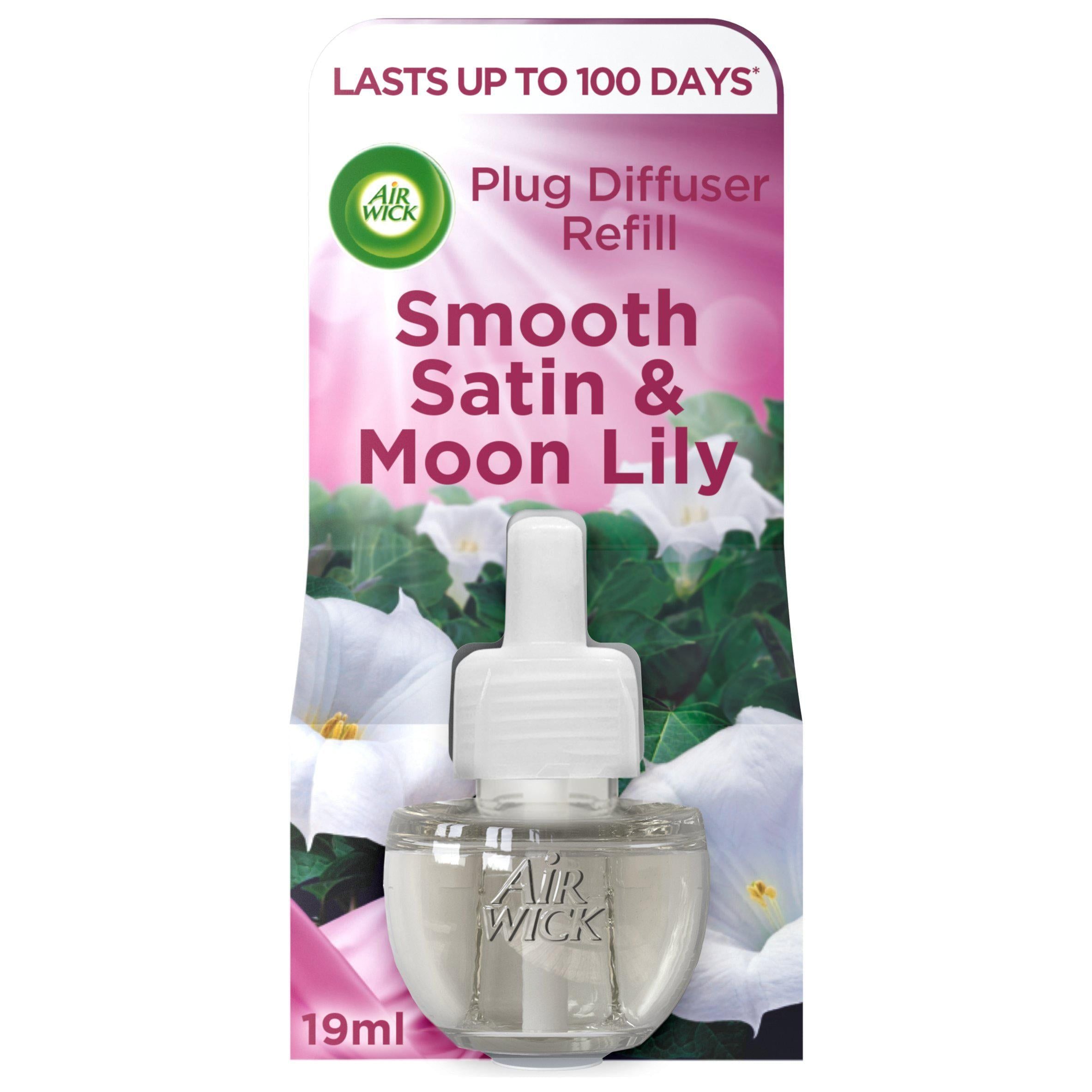 Air Wick Air Freshener Plug In Refill Smooth Satin & Moon Lily 19ml - McGrocer