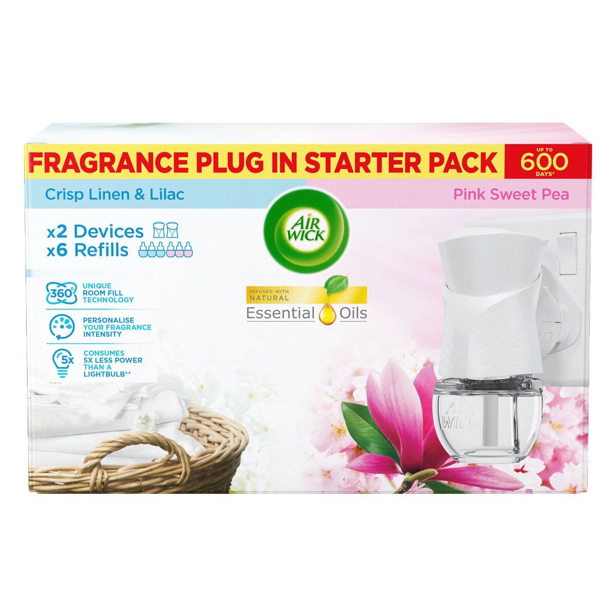 Air Wick Fragrances Plug In Starter Pack, 2 Devices & 6 Refills - McGrocer