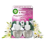 Airwick Smooth Satin & Moon Lily Plug In Twin Refill   2 x 17ml - McGrocer