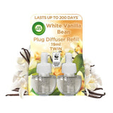 Airwick White Vanilla Bean Plug In Twin Refill   2 x 19ml - McGrocer