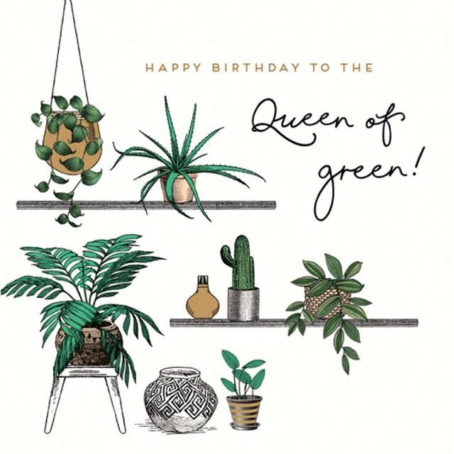 Alice Scott Queen Of Green Birthday Card - McGrocer