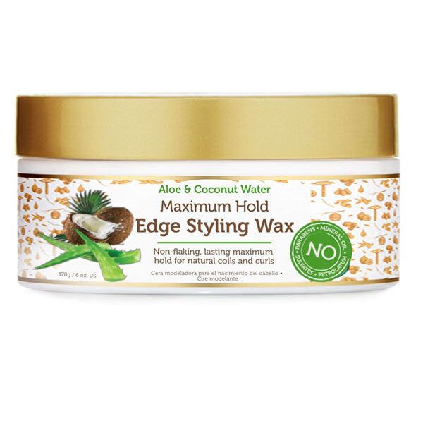 Aloe And Coconut Water Maximum Hold Edge Styling Wax - McGrocer