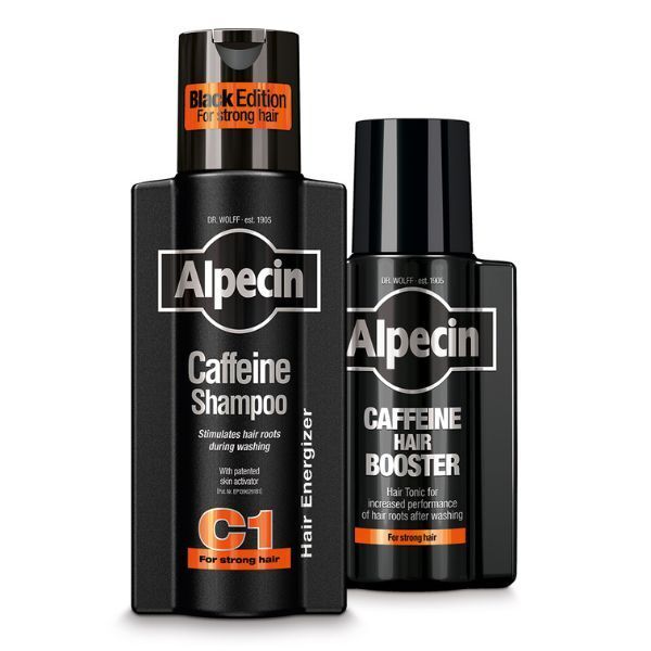 Alpecin Black Mens Shampoo and Caffeine Hair Booster Set - McGrocer