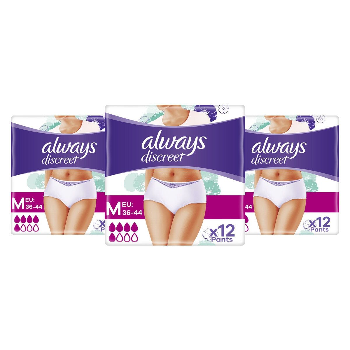Always Discreet Normal Pants,  3 x 12 Pack - McGrocer