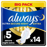 Always Ultra Sanitary Towels Secure Night Extra (Size 5) VP   14 per pack - McGrocer